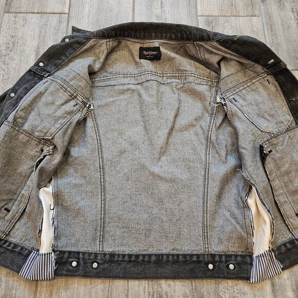 Reed St. James Vintage Denim Jacket Women M Custom Handmade Eagle Painted 80's - Picture 15 of 16